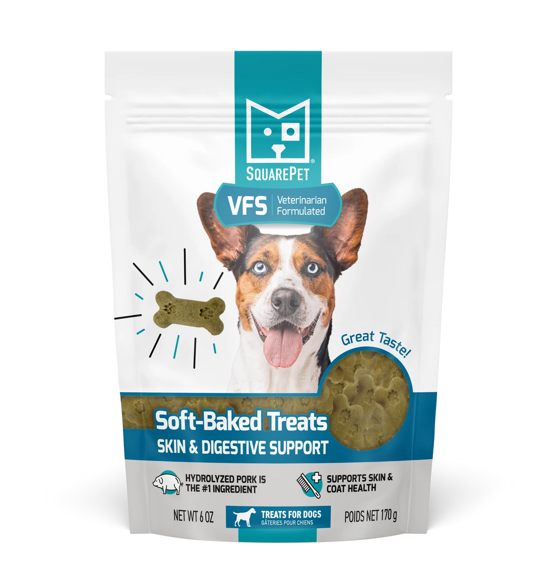 SquarePet VFS® Skin & Digestive Support Soft-Baked Treats For Dogs