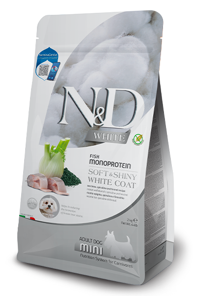 Farmina N&D Sea Brass, Kelp And Fennel Recipe for Adult Dogs Mini Dry Food (4.4 lb)