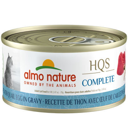 Almo Nature HQS Complete Tuna Recipe with Quail Eggs in gravy Wet Cat Food (2.47 oz)