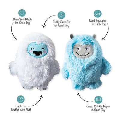 Fringe Yeti For Us? 2pc Mini Dog Toy Set