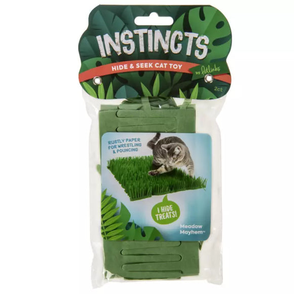 Petlinks® Instincts Meadow Mayhem™ Paper Grass Hide and Seek Cat Toy (Set of 2 - Green)