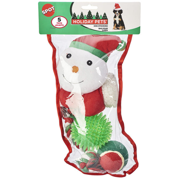 Ethical Pet Spot Holiday Dog Stocking Large Dog Toy (5 PC)