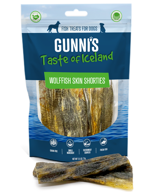 Gunnis WolfFish Skin Shorties Dog Treats