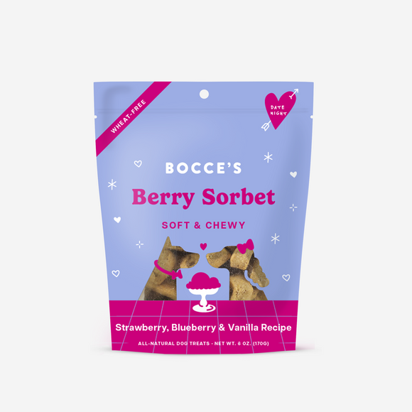Bocce’s Bakery Date Night Soft & Chewy Treats Berry Sorbet Dog Treats
