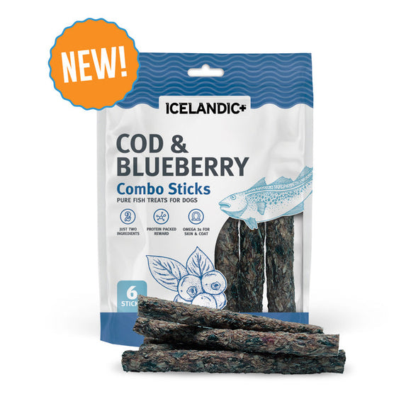 Icelandic+ Cod & Blueberry Combo Sticks For Dogs