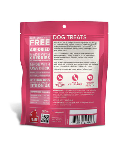 Plato Duck Jerky with Cherry Recipe Dog Treats