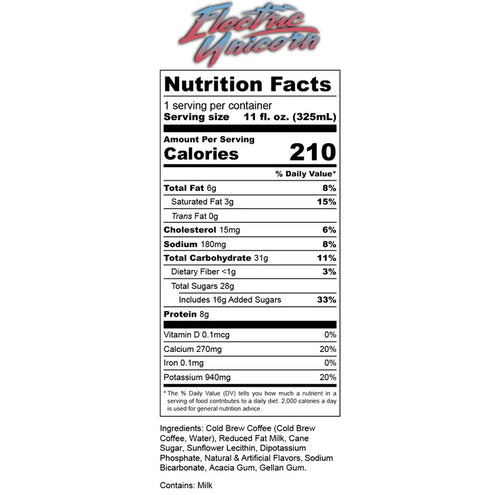 Bones Coffee Company Electric Unicorn Cold Brew Latte