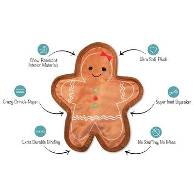 Fringe Gingerbread Girl Durable Plush