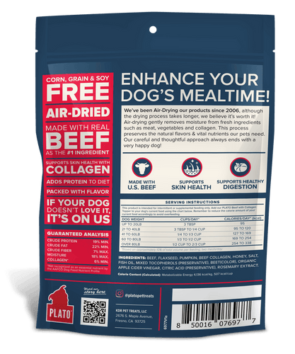 Plato Beef & Collagen Food Topper Recipe For Dogs