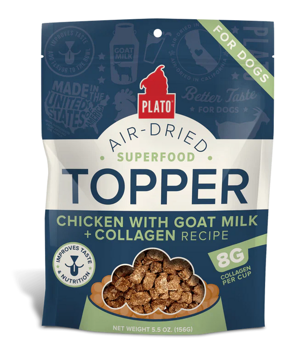 Plato Chicken With Goat Milk & Collagen Food Topper Dog Treats