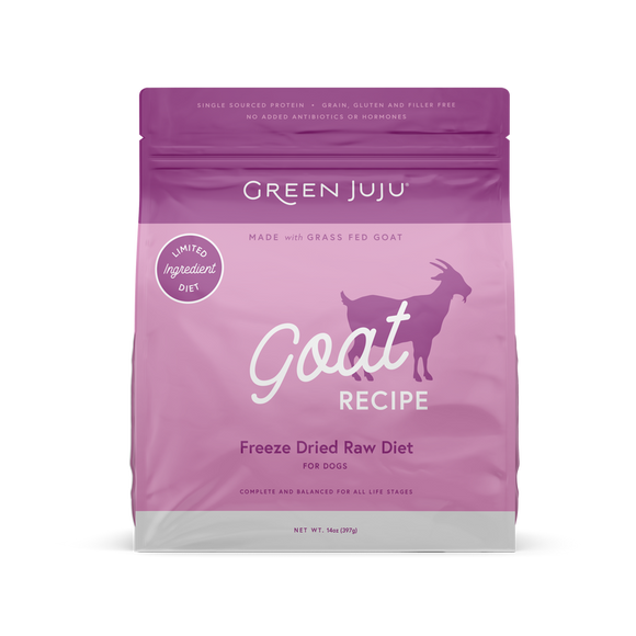 Green Juju Limited Ingredient Freeze-Dried Raw Goat Recipe for Dogs (14 oz)