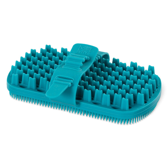 Messy Mutts Silicone Dual Sided Grooming Brush with Hand Strap