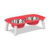 Messy Mutts Elevated Adjustable Double Feeder with Stainless Bowls (Watermelon)