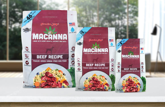 Grandma Lucy's Macanna Dog Food, Grain Free and Freeze-Dried - Beef Recipe (3 LB)