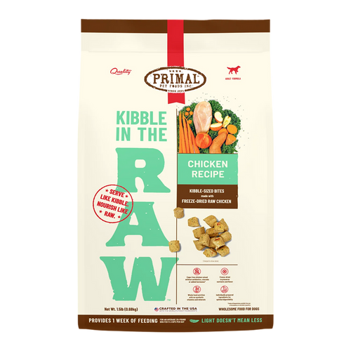 Primal Pet Foods Kibble in the Raw Chicken Recipe for Dogs (1.5 LB)