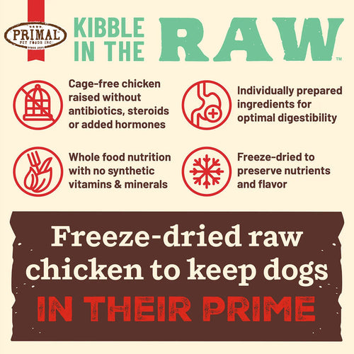 Primal Pet Foods Kibble in the Raw Chicken Recipe for Dogs (1.5 LB)