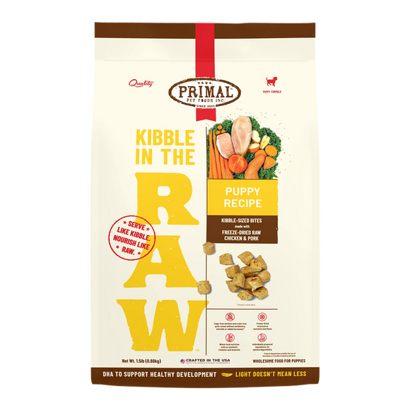 Primal Pet Foods Kibble in the Raw Puppy Recipe (1.5 LB)