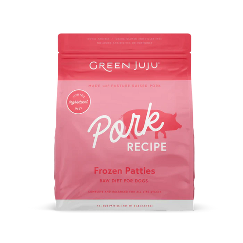 Green Juju Pork Recipe Frozen Patties & Sliders for Dogs