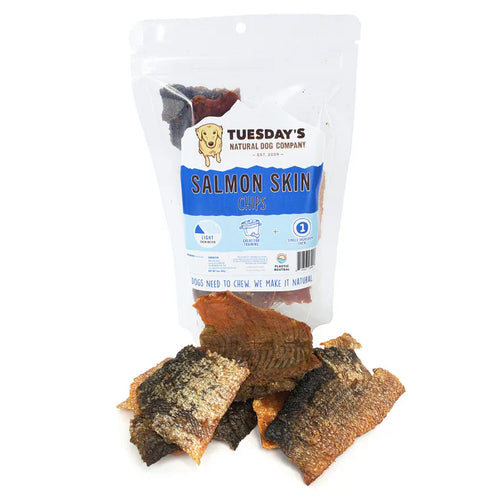 Tuesdays Natural Dog Company Salmon Skin Chips Dog Treats (3 oz)