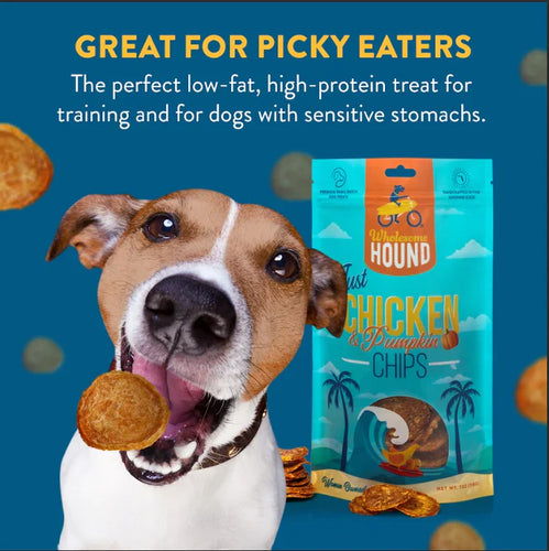 Wholesome Hound Just Chicken & Pumpkin Chips Dog Treats (7 oz)