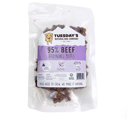 Tuesdays Natural Dog Company 95% Beef Training Bites Dog Treats