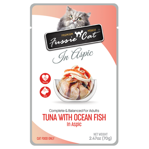 Fussie Cat Tuna with Ocean Fish in Aspic Cat Food