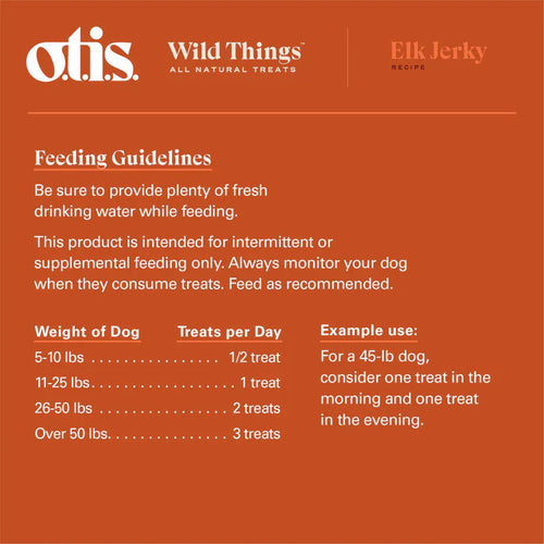 Otis  Wild Things Elk Jerky Dog Treats