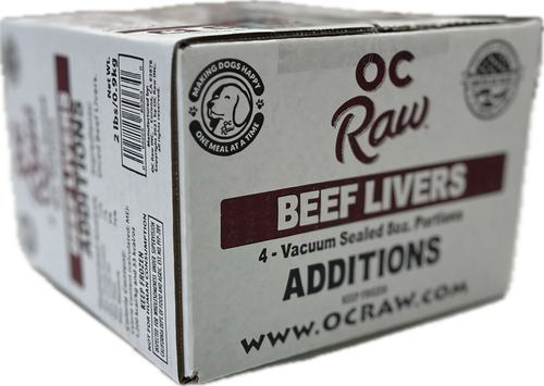 OC Raw Dog Beef Livers Additions (2 LB)