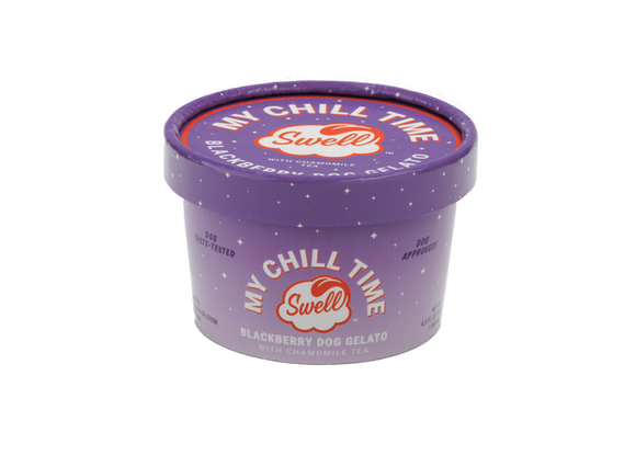 Swell My Chill Time Blackberry with Chamomile Tea Frozen Gelato Dog Treat (4.5 oz)