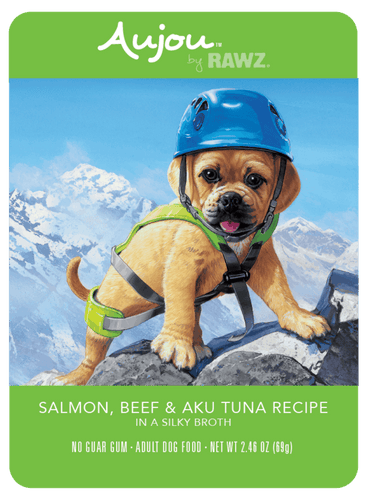RAWZ Aujou Salmon, Beef & Aku Tuna Recipe Wet Dog Food