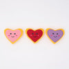 Zippy Paws Valentines Miniz Heart Cookies 3 Pack