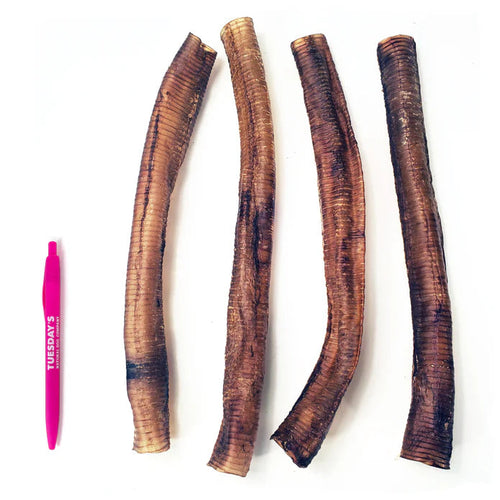 Tuesday's Natural Dog Company Ostrich Trachea (Bulk) Dog Treats