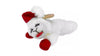 Multipet Holiday Lamb Chop with Santa Hat Plush Cat Toy