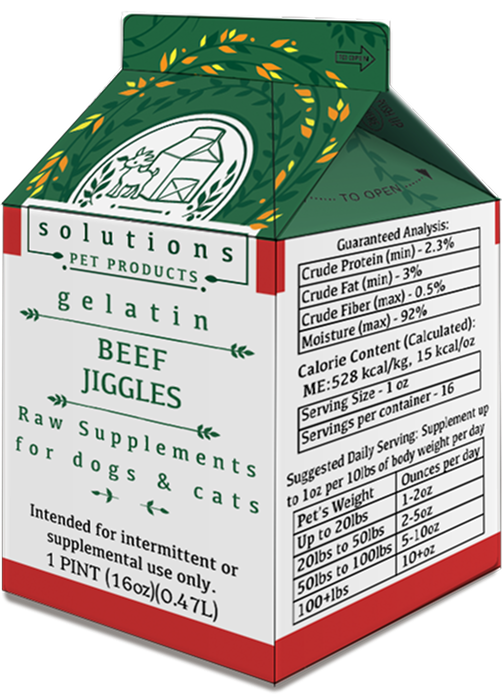 Solutions Pet Products Beef Jiggles for Dogs & Cats