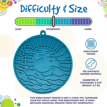 Soda Pup Lighthouse eMat Enrichment Lick Mat With Suction Cups