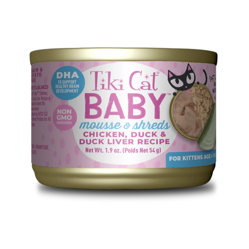 Tiki Cat Tiki Cat® Baby™ Mousse & Shreds Chicken, Duck & Duck Liver Recipe Wet Cat Food