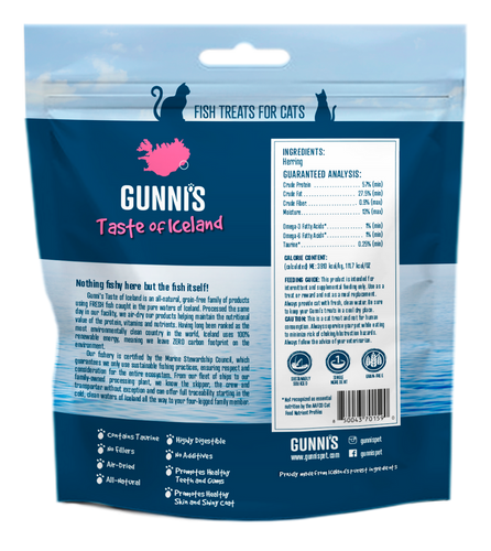 Gunnis Cat Whole Herring Cat Treats
