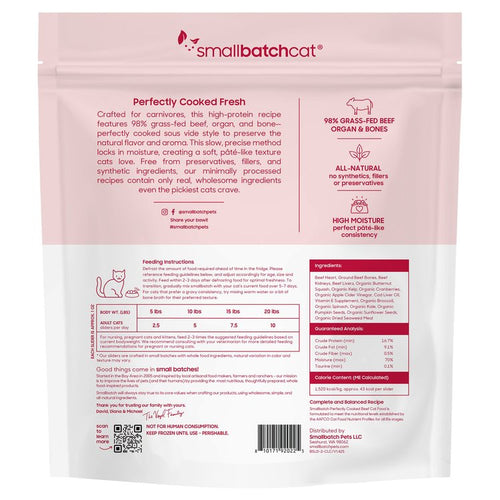 Smallbatch Perfectly Cooked for Cats Beef Recipe Sliders