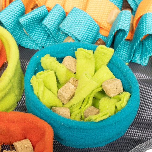 Messy Mutts Square Forage/Snuffle Mat plus Lick Mat, 16 x 16