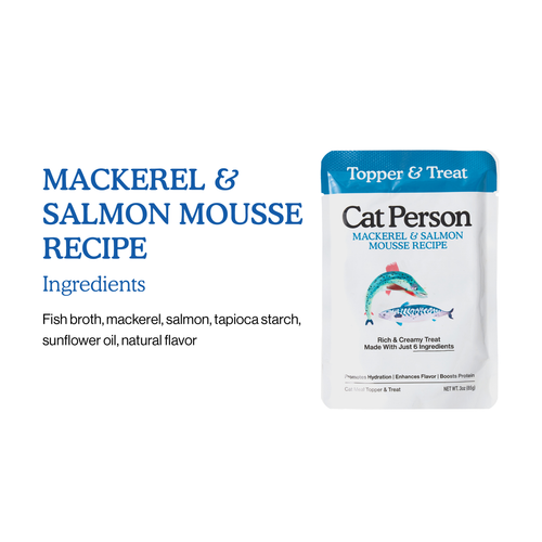 Weruva Cat Person  Mackerel & Salmon Mousse Recipe Cat Treat