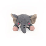ZippyPaws Snooziez with Shhhqueaker – Elephant Dog Toy