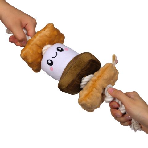 Territory S'mores Squeaker Tug Dog Toy