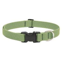 Eco Dog Collar, Adjustable, Moss, 1 x 12 to 20-In.