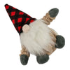 Tall Tails Plaid Gnome with Squeaker Dog Toy