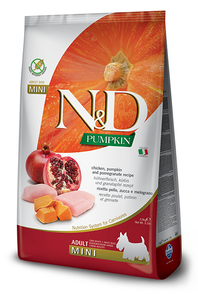 Farmina N&D Pumpkin Formula Mini Chicken and Pomegranate Adult Dog Food