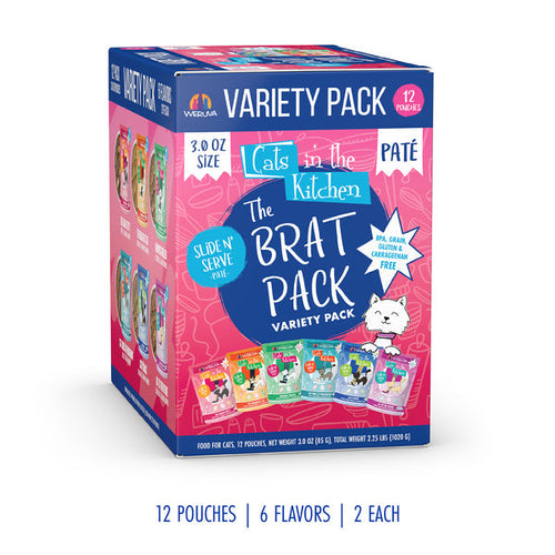 Weruva Cats in the Kitchen Paté  The Brat Pack Variety Pack Wet Cat Food