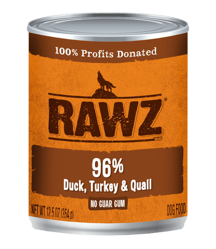 Rawz 96% Duck, Turkey & Quail Dog Food