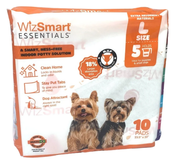 Wizsmart Essentials Dog Pee Pads Large (10 Count)