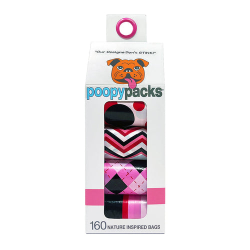 Metro Paws Poopy Packs® for Dogs (8 Packs - 160 Count Pink)
