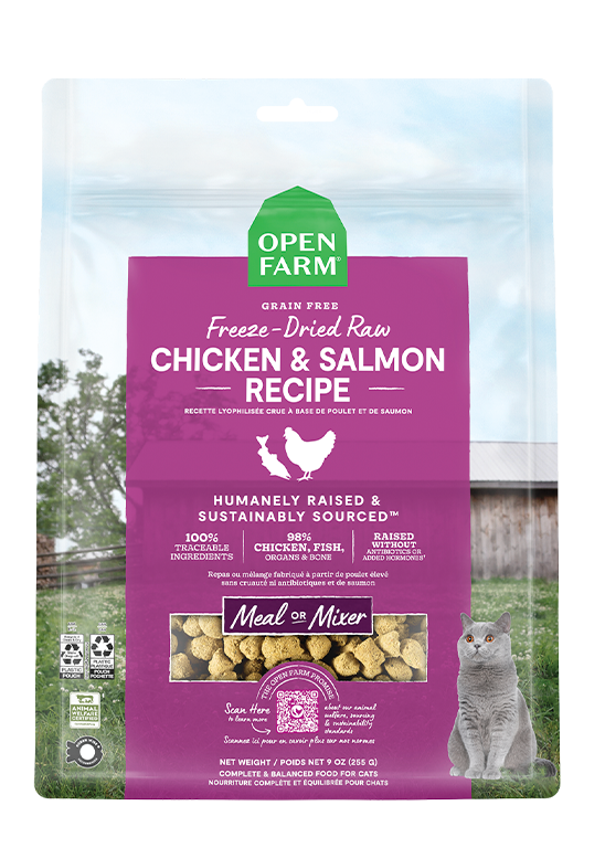 Open Farm Chicken & Salmon Freeze Dried Raw Cat Food